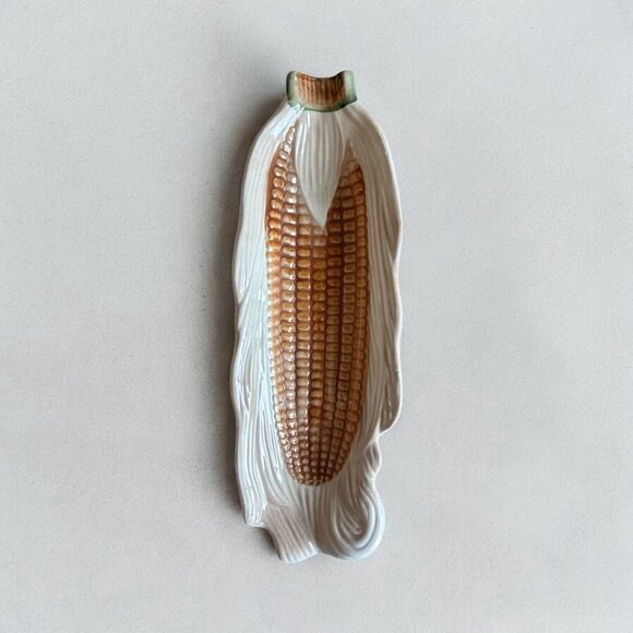 Set Of 3 VTG Corn-On-The-Cob Serving Dishes Ceramic Ear Shaped Bowls READ - Picture 2 of 8